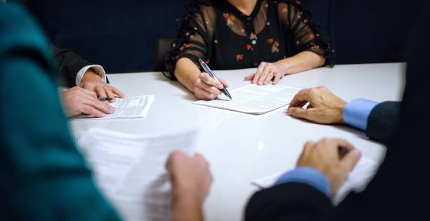 Group discussion at conference table