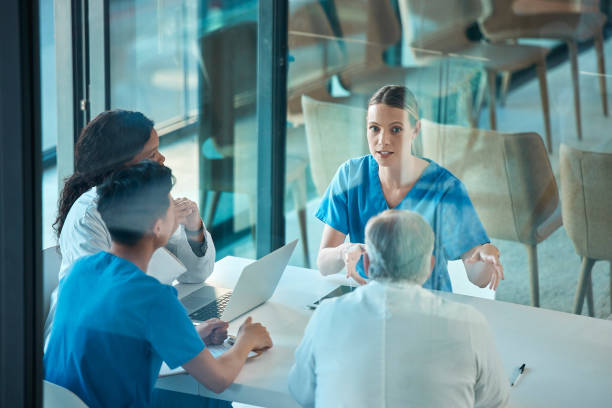 Medical professional in conference room